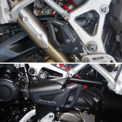 3D Stickers Heel Protectors compatible with Triumph Tiger 1200 GT and Rally