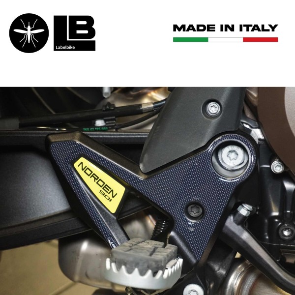 Stickers 3D protecteurs de talons moto compatibles avec Husqvarna Norden 901