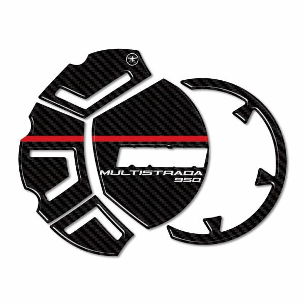 Stickers 3D Motorcycle crankcase protectors compatible with Ducati Multistrada 950 2019-21