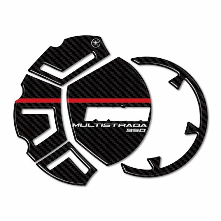 Aufkleber 3D Motorrad Kurbelgehäuse Protektoren kompatibel mit Ducati Multistrada 950 2019-21