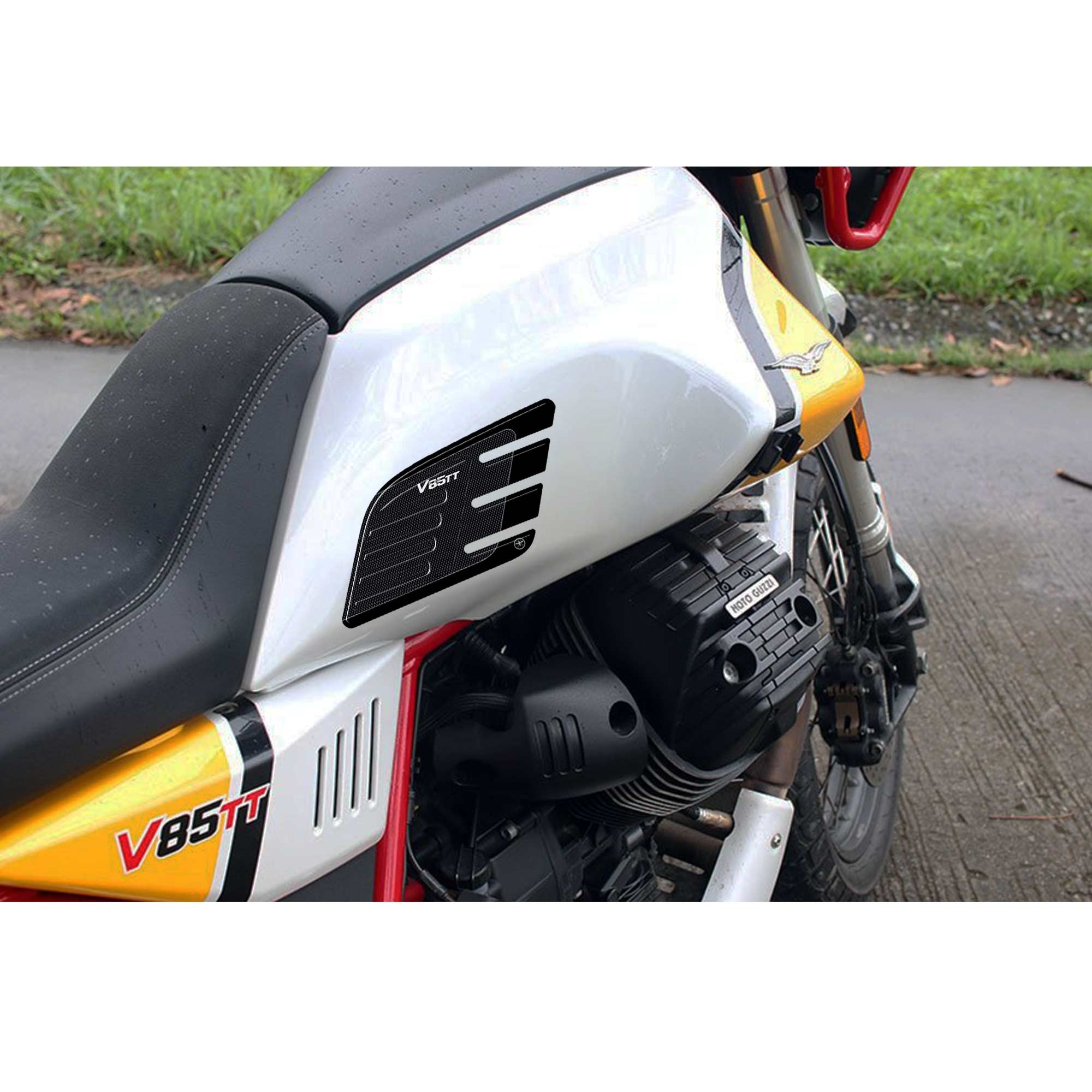 Adesivi 3D Protezioni Laterali compatibili con Moto Guzzi V85 TT