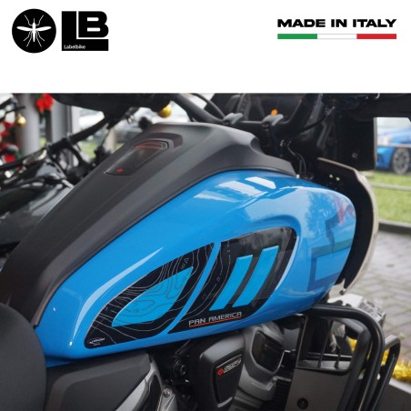 Stickers 3D Protections latérales moto compatibles avec Harley Davidson Pan America