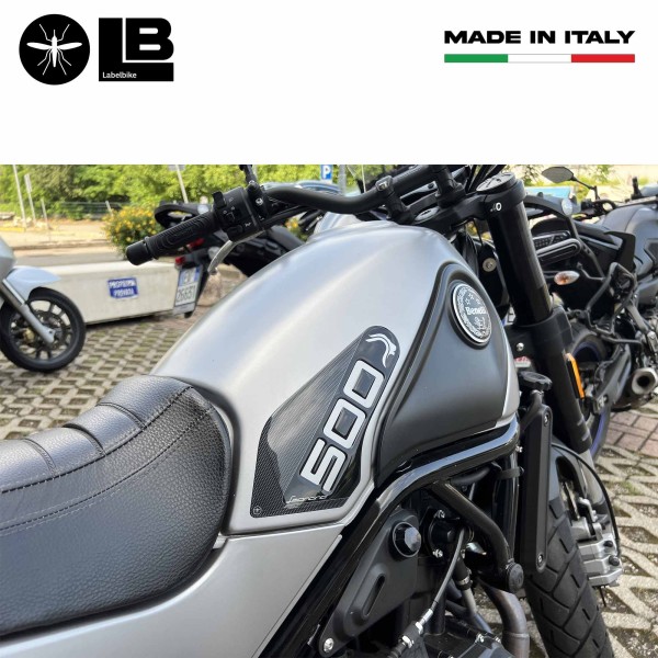 Aufkleber 3D Tank Side Protectors kompatibel mit Benelli Leoncino 500