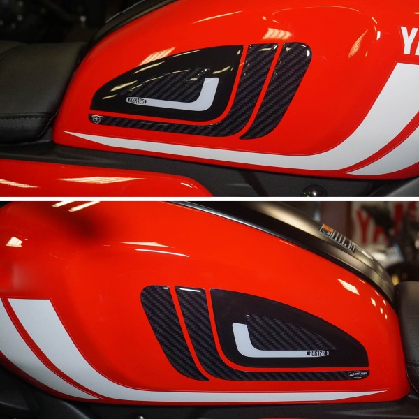 3D Tankdeckel-Aufkleber Aus Harz Für Yamaha XSR 900 - Schwarz-Gelb Design