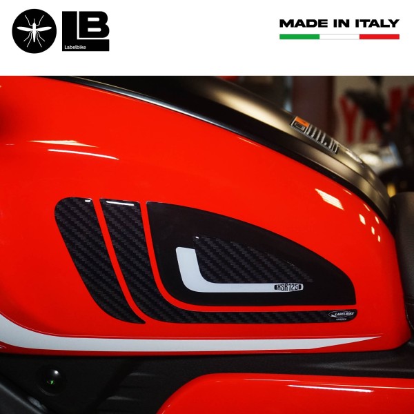 3D Aufkleber Tank Side Protectors kompatibel mit Yamaha XSR125 2021-22