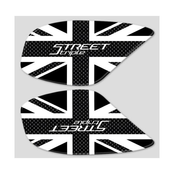 2 Protections de réservoir 3D pour motos compatibles Triumph STREET TRIPLE 2013-2021