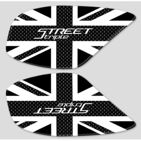 2 Protections de réservoir 3D pour motos compatibles Triumph STREET TRIPLE 2013-2021