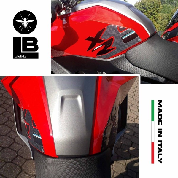 2 protections latérales de réservoir en gel résine 3D pour les motos compatibles BMW F900XR