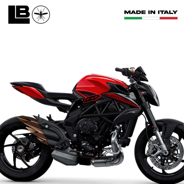 3D Seite Tank Aufkleber kompatibel mit Mv Agusta Brutale 2016-23 Motorrädern