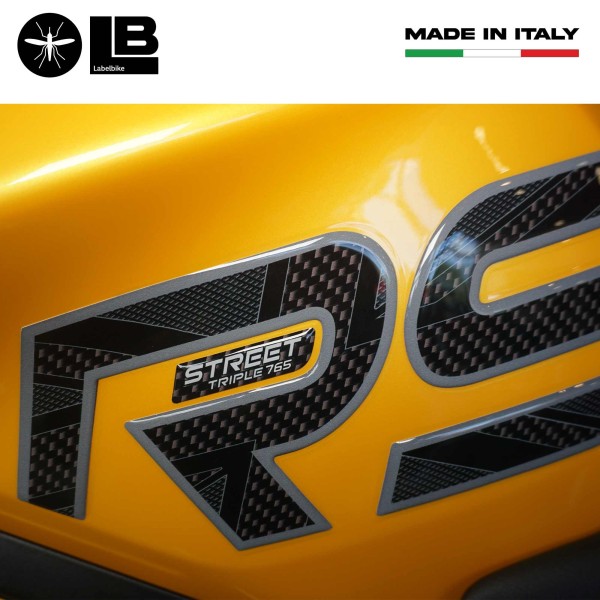 Adhesivos laterales 3D compatibles con Triumph Street Triple 765 RS 2023