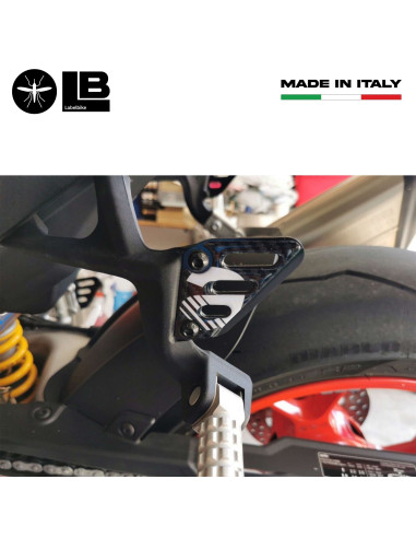 3D stickers for rear heel pad compatible with Aprilia Tuono v4 2011-2025