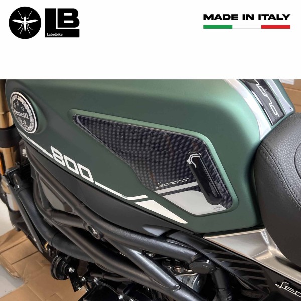 Aufkleber 3D Tank Seitenprotektoren kompatibel mit Benelli Leoncino 800