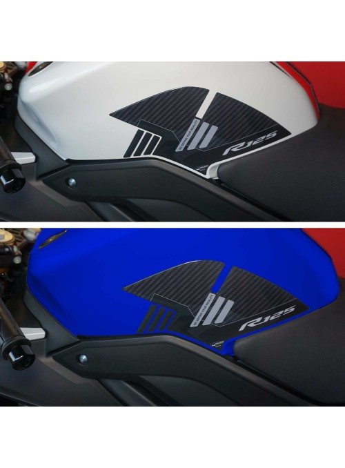 Adesivi 3D protezioni laterali serbatoio compatibili con Yamaha R125 2019-2022