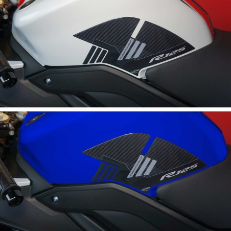 Stickers 3D protections latérales de réservoir compatibles avec Yamaha R125 2019-2025