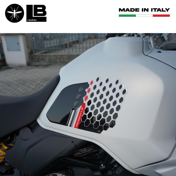 Pegatinas 3D Protectores laterales de depósito de moto compatibles con Ducati DesertX