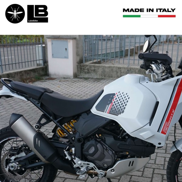 Autocollants 3D Protections latérales de réservoir moto compatibles avec Ducati DesertX