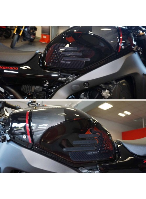 Adesivi 3D protezioni laterali serbatoio moto compatibili con Yamaha XSR900 2022