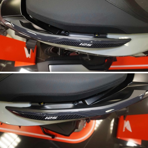 3D Aufkleber Griffschützer hinten kompatibel mit Honda Forza 125 2022