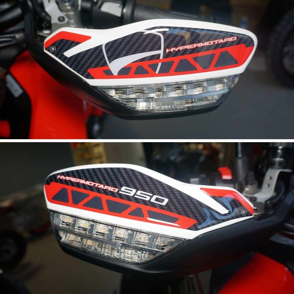 Aufkleber 3D Handschützer kompatibel mit Ducati Hypermotard 950 SP 2019-25