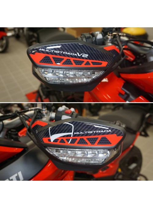 Adesivi 3D Protezioni Paramani compatibili con moto Ducati Multistrada V2 2022