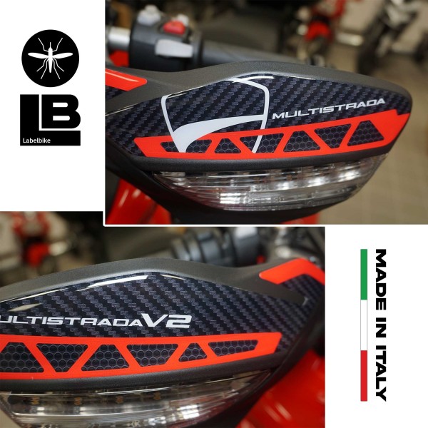 3D Stickers Handguards compatible with Ducati Multistrada V2 2022 motorbike