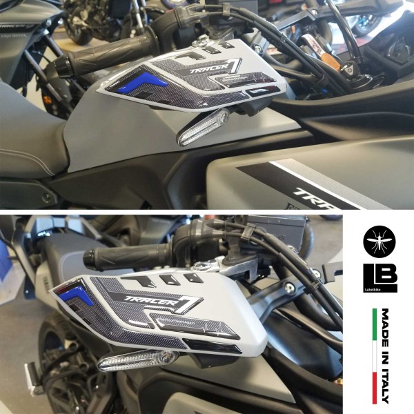 Aufkleber 3D Handschützer Motorrad kompatibel mit Yamaha Tracer 7 2021-2024