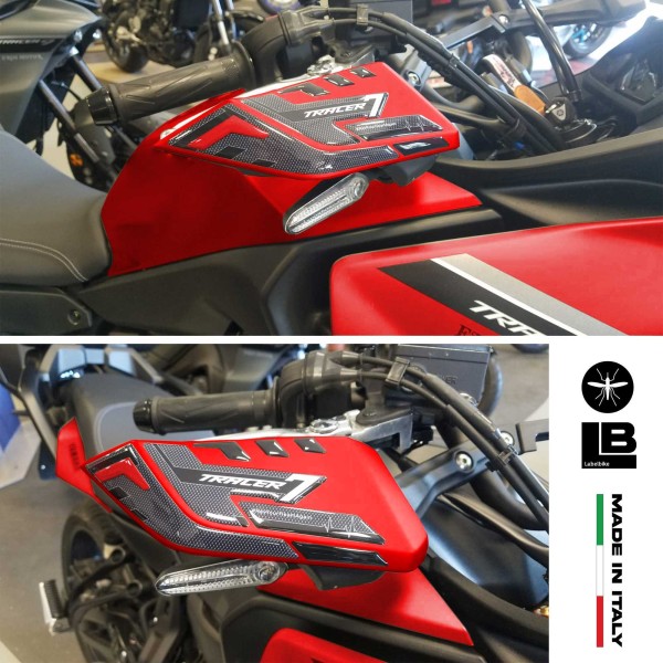 Stickers 3D Handguards motorbike compatible with Yamaha Tracer 7 2021-2024