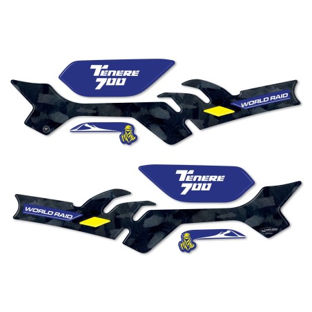 Aufkleber 3D Handschützer Motorrad kompatibel mit Yamaha Tenere 700 World Raid