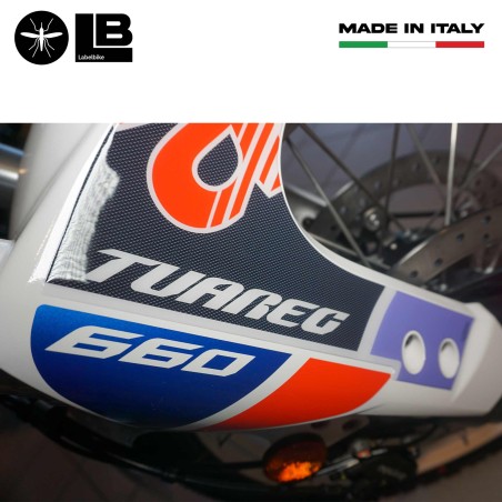 Stickers 3D Protecteurs de tige de selle compatibles avec Aprilia Tuareg Tagelmust 660