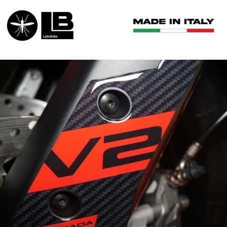 Stickers de protection de tige de selle 3D compatibles avec Ducati Multistrada V2 2022