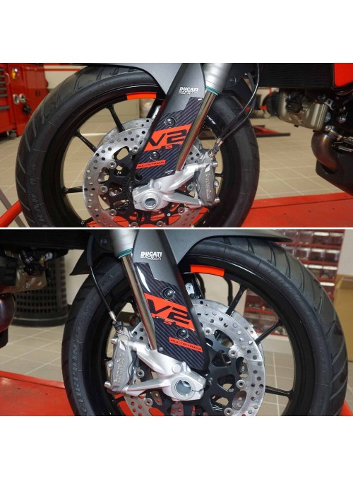 Adesivi 3D Protezioni Parasteli compatibili con moto Ducati Multistrada V2s 2022