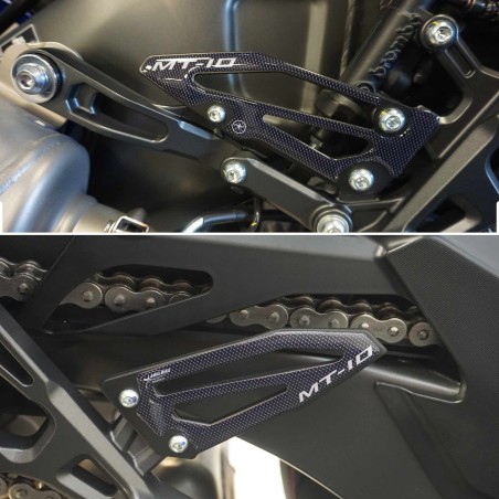 Stickers 3D Protectors motorbike footpegs compatible with Yamaha MT-10 SP