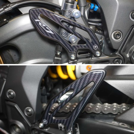 Stickers 3D Protecteurs de repose-pieds moto compatibles avec Yamaha R7 2021-2025