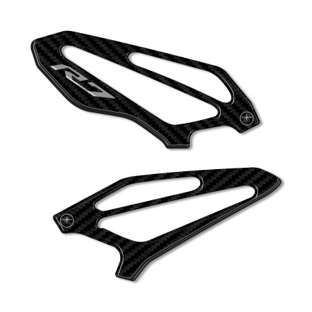 Stickers 3D Protecteurs de repose-pieds moto compatibles avec Yamaha R7 2021-2025
