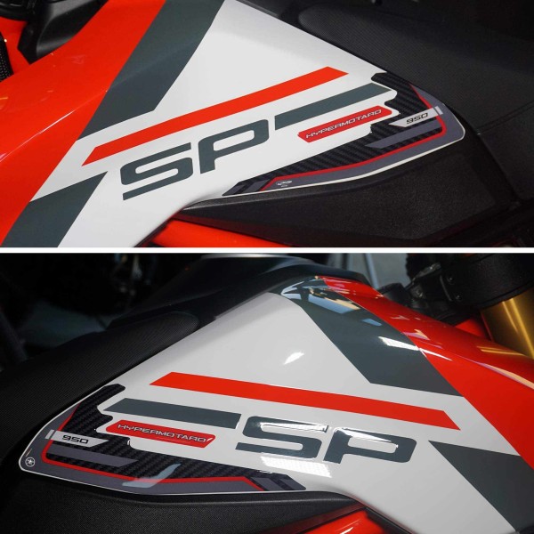 Pegatinas 3D Protectores de depósito compatibles con Ducati Hypermotard 950SP 2021-25