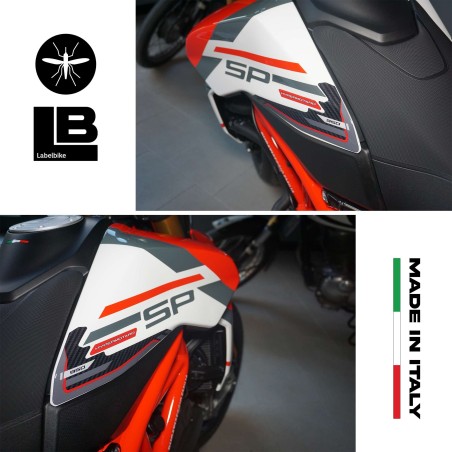 Aufkleber 3D Tankschützer kompatibel mit Ducati Hypermotard 950SP 2021-25