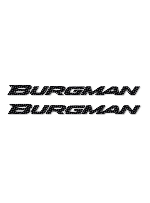 Adesivi 3D scritte Burgman scooter compatibili con Suzuki Burgman 250-400-650