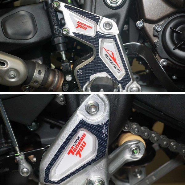 3D Heel Protector Stickers compatible with Yamaha Tenere 700 Rally Edition 2022