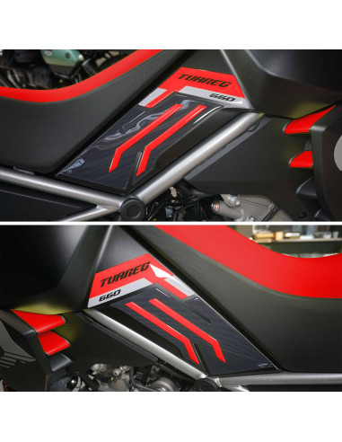 Pegatinas 3D Tank protectores laterales compatibles con Aprilia Tuareg 660 2022