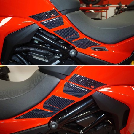 Pegatinas laterales 3D Tank compatibles con Ducati Multistrada V2s 950 2022-23