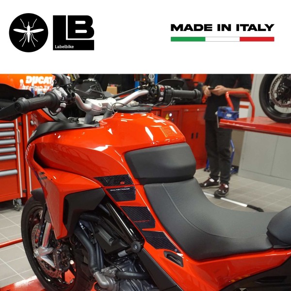 3D Tank side stickers compatible with Ducati Multistrada V2s 950 2022-23