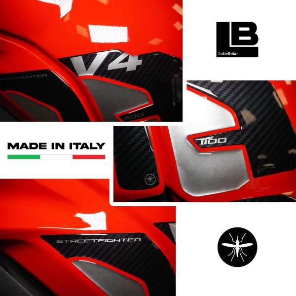 3D Tank Side Stickers compatible with Ducati Streetfighter V4 2020-2022