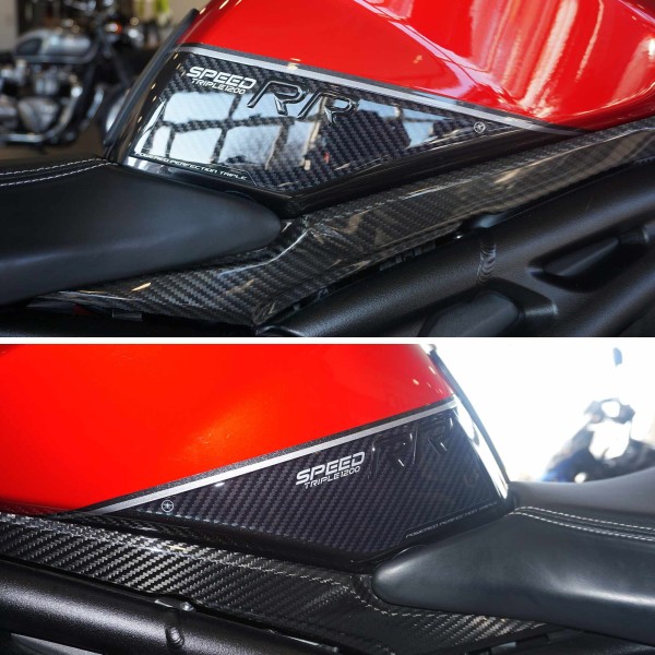 3D Tank Side Stickers compatible avec Triumph Speed Triple 1200 RR