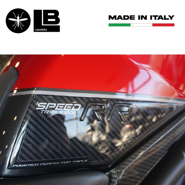 3D Tank Side Stickers compatible with Triumph Speed Triple 1200 RR