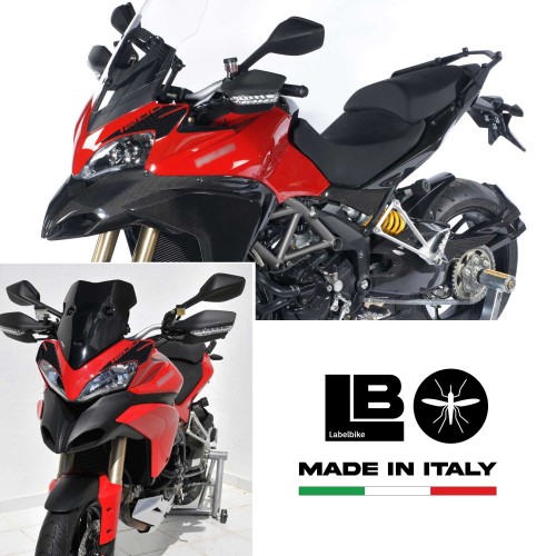 CARBON 3D SIMIL CARBON ADHESIVES pour DUCATI MULTISTRADA 1200 jusqu'à 2012 2