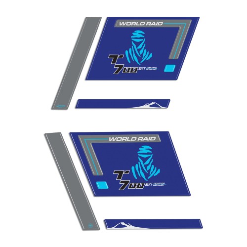 Stickers 3D resin gel motorbike side bags compatible with Yamaha Tenere 700 2023 2