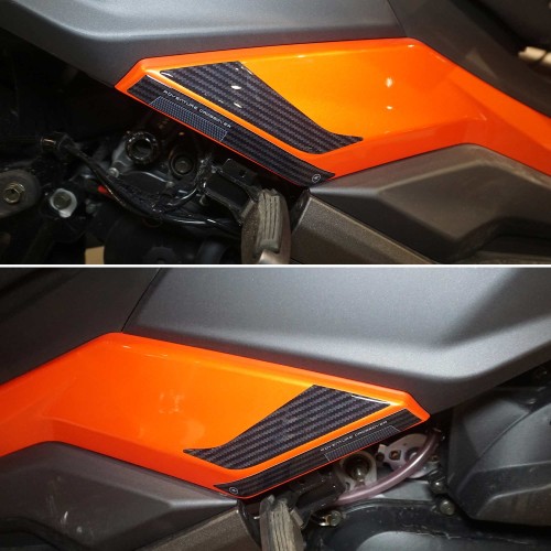 3D-Gel Aufkleber für Beifahrerfußrasten kompatibel mit Kymco DTX 360 125 300 350
