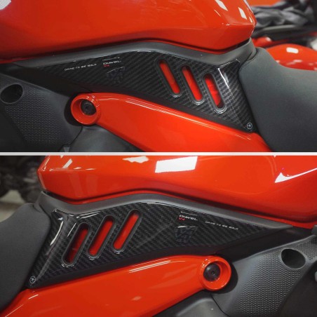 Pegatinas de gel 3D Protectores laterales de moto compatibles con Ducati Diavel v4 2023