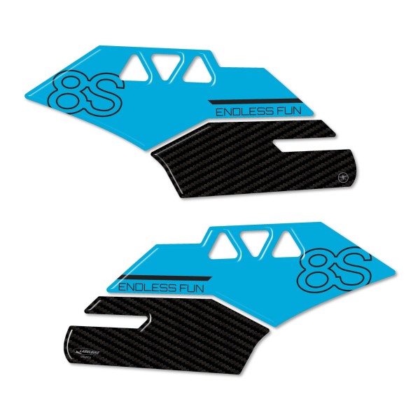 3D Gel Stickers 3D Protections latérales de réservoir de moto compatibles avec Suzuki GSX-8S