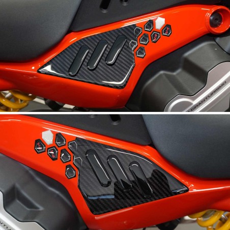 Pegatinas de gel 3D bajo protectores de asiento moto compatible con Ducati Diavel v4 2023